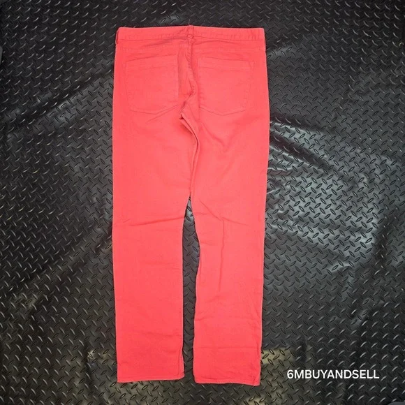 J.Crew Matchstick Jeans 33 Coral Pink Straight Leg Stretch Denim Pants 24642 - Picture 4 of 14